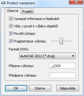 Výsledkem je samostatný soubor DWG, jehož obsahem je jediný uzamčený objekt, který je možné prohlížet, měřit, ovládat jeho hladiny a tisknout, ale není možné jej rozložit, kopírovat a jinak upravit.