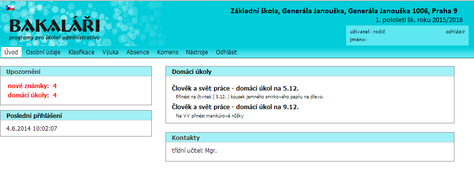 Po kliknutí budete přesměrováni na přihlašovací stránku aplikace, kde vyplníte jméno, heslo a kliknete na "Přihlásit".