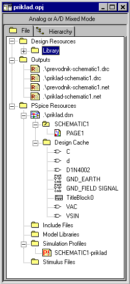 Capture se objeví základní okno, ve kterém je moţné provádět obecné nastavování programu, stejně jako veškeré úkony související s vytvářením a editací elektrického schématu a knihoven schematických