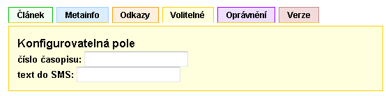 Záložka Odkazy Přiřazení souvisejících odkazů vytvoření seznamu s odkazy na jiné články vašeho webu, které s právě editovaným článkem souvisí.