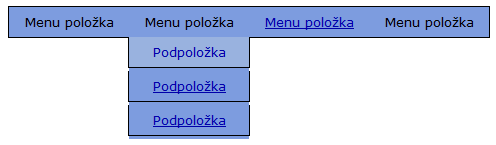 Obrázek 3 - Float:left (prohlížeč Internet Explorer) MouseOver vs.