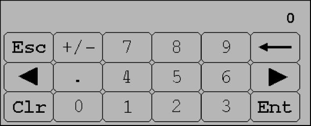 Výběr parametru Mezi parametry se přepíná tlačítky se symboly Šipka nahoru a Šipka dolů.