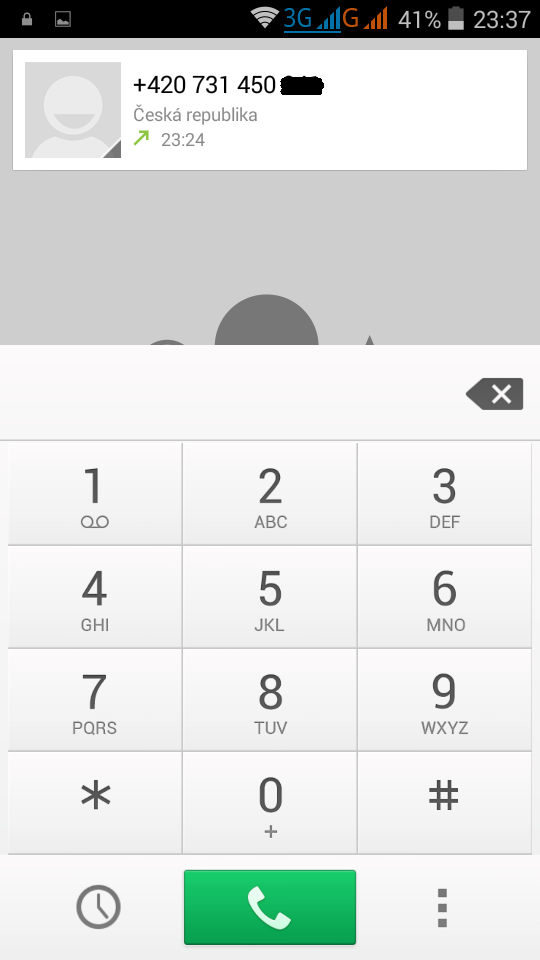 Design ikonky aplikace se - tlačítko pro mazání napsaný čísel - tlačítko pro zobrazení menu s historií telefonátů (přijaté,