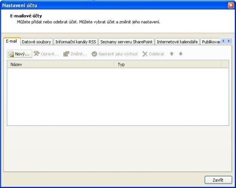 Nastavení Microsoft Outlook 2007 Pro nastavení programu Microsoft Outlook 2007 k výběru pošty, je nutné provést manuální nastavení dle níže