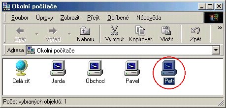 Posílání SMS zpráv selektivně na určitý počítač v síti Pokud je třeba SMS doručit selektivně pouze na určitý počítač v síti, umístí se na začátek SMS zprávy jméno daného počítače, pod kterým je