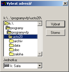 1 Tisky : Tisky jednotlivých sestav zadání parametrů výběru. 2 po Zálohování : Při zvolení Zálohování se nejprve objeví možnost provést záloho dat a nebo jejich obnovu.