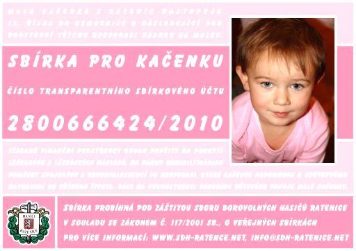 Holčička nosí v hlavě nádor a 13. října nastupuje do nemocnice. Následující den ji potom čeká náročná operace.