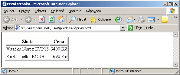 Výsledek: