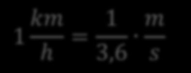 Převod jednotek km/h m/s převedeme km na m a h na s 1 km h = 1km 1h = 1000m 3600s / čitatel i jmenovatel vydělíme tisícem (zkrátíme) oddělíme číselný údaj od jednotky 1000m 1000