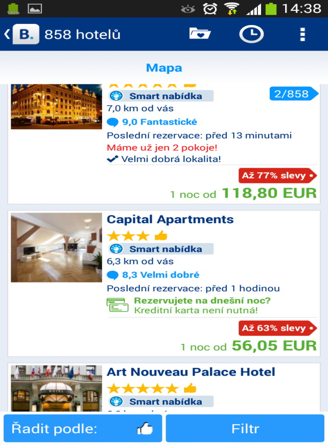 Příspěvky jsou zde pak členěny stejně jako na Facebooku nebo Twitteru. Podle mého hodnocení je aktivita Bookingu adekvátní a snaží se komunikovat se svými uživateli. 2.