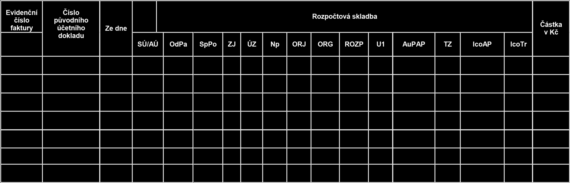 Příloha č. 5 statutární město Karviná Doklad číslo:... Fryštátská 72/1 733 24 Karviná-Fryštát Datum :.