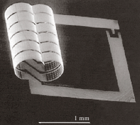 Mikroinduktory Mikroelektromechanické systémy Nanoelektromechanické systémy Molekulární stroje MEMS senzory Aplikace MEMS Mikronosník běžné spirály na ploše desky mají nízké Q při vf vliv ztrát v