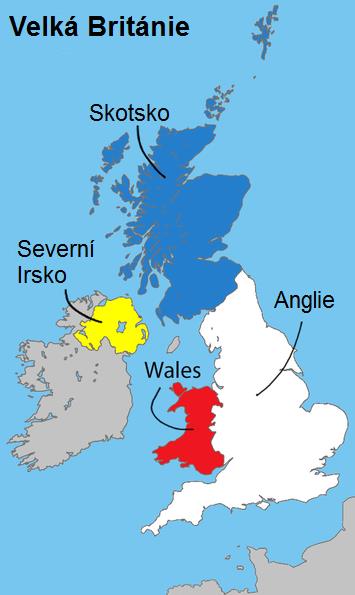 země: Anglie Wales Skotsko