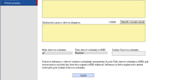 Předpokládané datum zahájení projektu Za zahájení realizace projektu je povaţováno (není-li stanoven pozdější termín) nejdříve datum vydání Rozhodnutí o poskytnutí dotace oprávněnou osobou/ Opatření