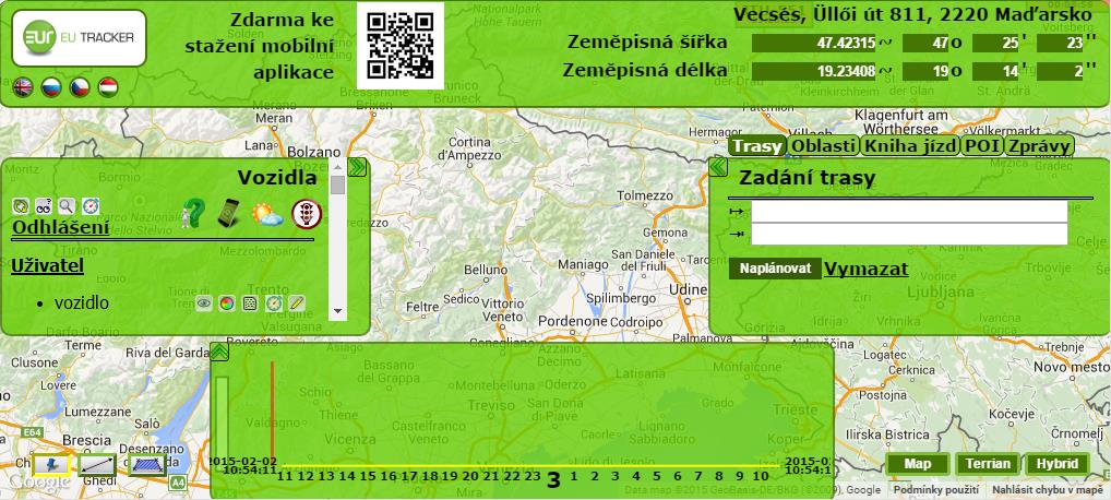 vozidlo a) pole VOZIDLA V této oblasti jsou zobrazena vozidla Vašeho autoparku, která monitoring sleduje.