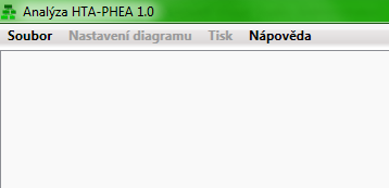 3. Ovládání Ovládání Analýzy HTA-PHEA je zvoleno tak, aby odpovídalo standardnímu ovládání všeobecných aplikací systému Windows. 3.