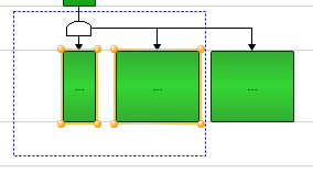 D. Přesouvání a změna velikosti položek diagramu Změnit pozici položky nebo změnit šířky položky lze pomocí myši.