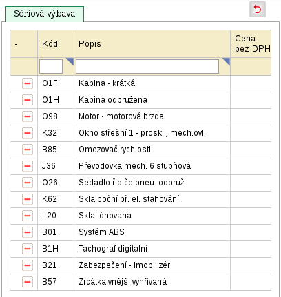 vozidel v databázi a lze ji editovat ikonou s modrým klíčem a potvrdit opět zelenou šipkou. 5.3.2.