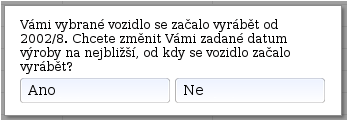 Po potvrzení zelenou šipkou se zobrazí výběr druhu vozidla. Výběr druhu vozidla se realizuje kliknutím na piktogram konkrétního druhu. Při podržení kurzoru na piktogramu se zobrazí popisek druhu.