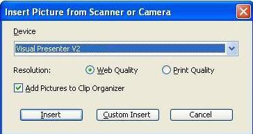 7.17 Working with Other Applications 7.17.1 Chci vložit fotku do MS-Paint <Poznámka> Podporuje pouze operační systém Windows XP. 1.