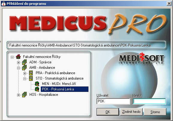 Kapitola 1. Spuštění programu Při instalaci programu se vytvořila na ploše systému Windows také ikona programu Medicus.