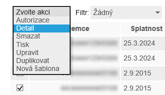 Číslo účtu příjemce: číslo účtu příjemce, podle kterého chcete vyhledávat v platbách. Kód banky: číselný kód banky, podle které chcete filtrovat přehled.