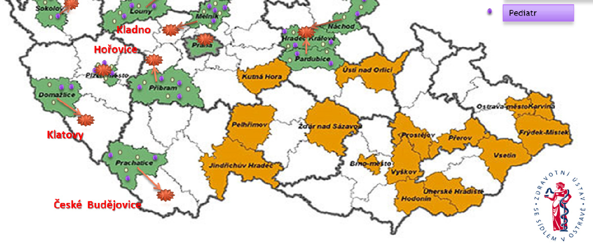 Sérologické přehledy 2013 Okresy Ústí nad Labem Okresy Ostrava Laboratoř 1 Praktický lékař Pediatr Komentář ke sběru vzorků krve: Obr. č. 3.