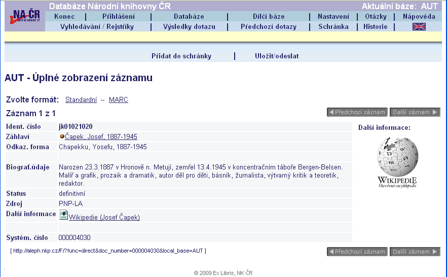 Národní autority ČR 31.11. -1.12.2011 AKM 2011 :: Z.