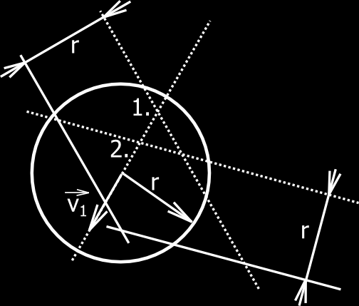 Strana 36 Nová poloha x 1 ' = x 1+ x kor 4.5 (4.14) Vícenásobná kolize Dalším problémem, který bylo nutné řešit, nastane, pokud se kruhový objekt dostane v časovém kroku do kolize s více objekty.