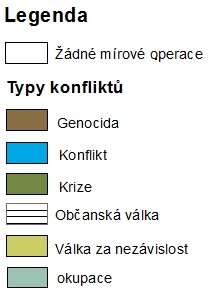 Obr. 2 - Typy konfliktních situací u ukončených a probíhajících OUM OSN v Africe Obr. 2.1 Typy konfliktních situací u ukončených OUM Obr. 2.2 Typy konfliktních situací u probíhajících OUM 3. 6. 17. 4.