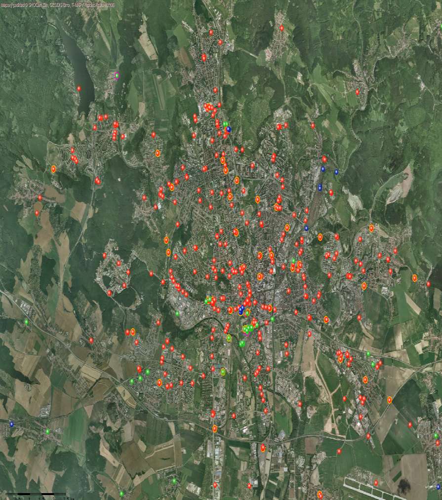 Zobrazení vozidel na mapě Informace
