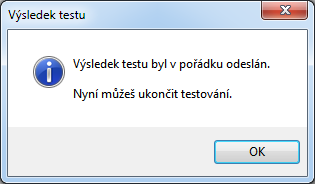 Do konce časového okna definovaného pro vypracování daného testu nebudou z důvodu zajištění bezpečnosti zadání testu žákovi zobrazeny podrobnosti o úlohách daného testu (zadání, správné odpovědi atd.