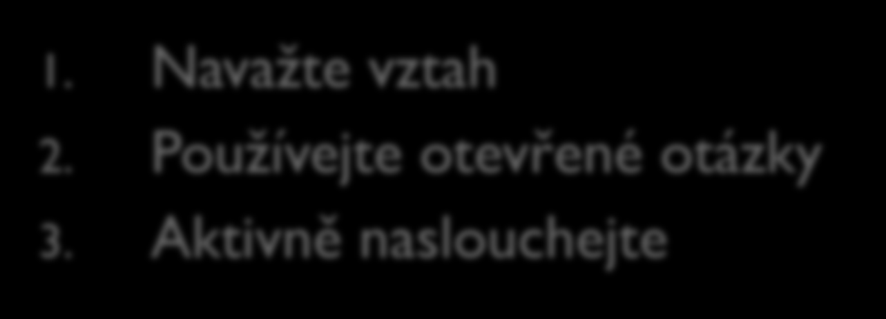 Pravidla pro úspěšnou schůzku 1. Navažte vztah 2.