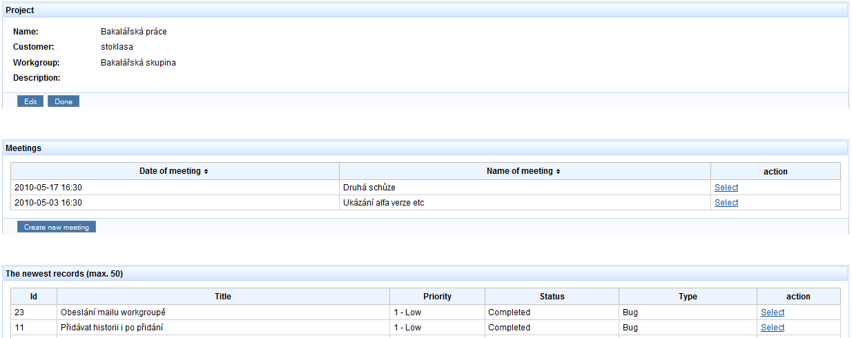 4.3. GUI 25 <action execute="#{calendarmanager.generatecalendar}"/> Co se tý e prezetna ní vrstvy u kalendá e.