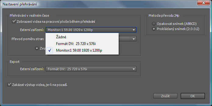 Video na celou obrazovku Video na druhém monitoru Kapitola 1: Seznámení s editačním programem 10 1. Kliknutím na tlačítko, které je umístěno vpravo nahoře (4) na Obr.