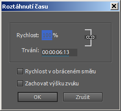 Kapitola 4: Editace 52 špatně viditelný, myší stáhneme ve vertikálním směru, až k hraně klipu, nastavíme tak průhlednost na 0 %. Klesající křivka mezi body je námi vytvořená setmívačka.