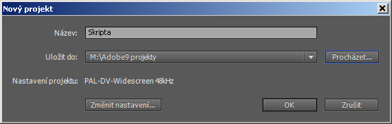 Kapitola 1: Seznámení s editačním programem 7 OBR. 1-3 ULOŽENÍ PROJEKTU DO JINÉHO ADRESÁŘE Já jsem si vytvořil adresář na disku M (je skrytý v položce Computer).