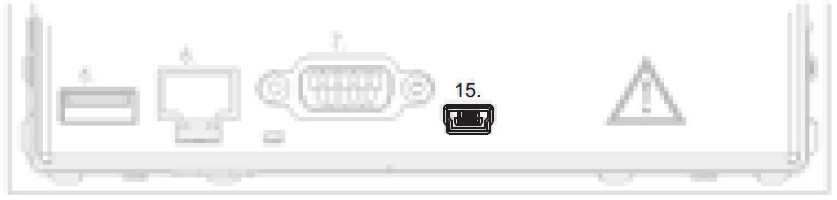 9-pinový SUB-D konektor (volitelná výbava) USB pro připojení flash disku Ethernet RJ45 RS232 9-pinový SUB-D (přepínatelný na RS485) RS485 9-pinový SUB-D (přepínatelný na RS232) USB pro připojení