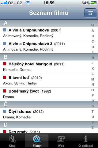 Platforma ios Ukázka vybraných informačních aplikací 2.