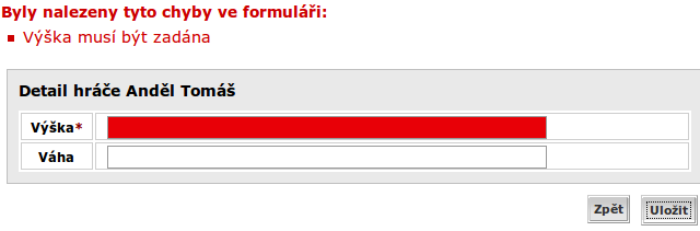 Obrázek 3: Formulář s