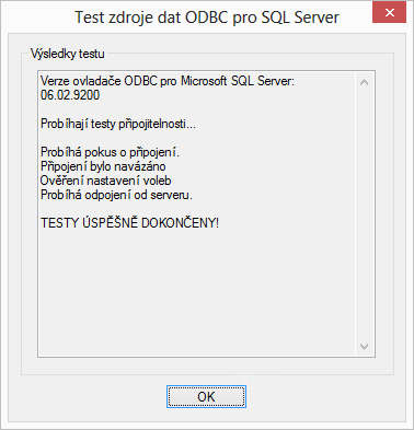 Pro otestování přístupu k SQL