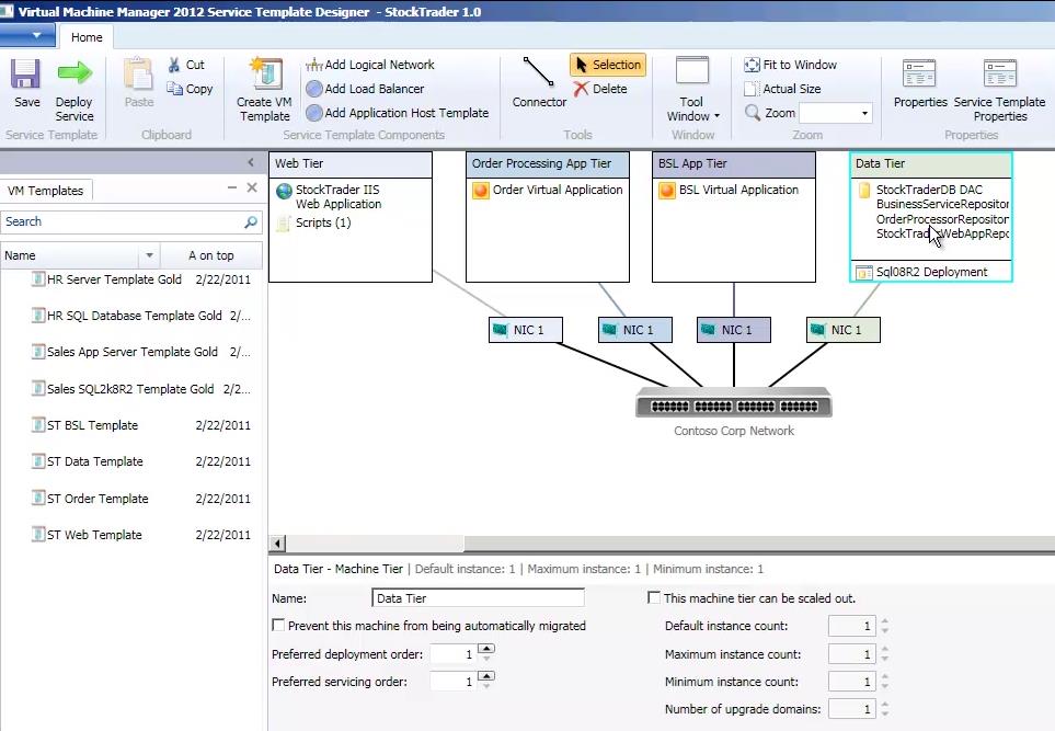 Produktivní infrastruktura a předvídatelné chování aplikací Správa aplikací orientovaná na služby System Center Virtual Machine Manager 2012 zjednodušuje zřizování a správu aplikací nezávisle na