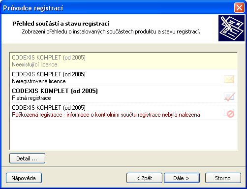 Codexis Systémová příručka 30? 5.3 NASTAVENÍ OPRÁVNĚNÍ AKTUALIZACE A OD 6.2 OD PRODUKTU 7.