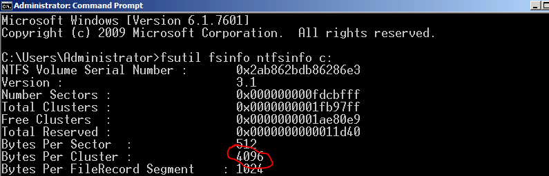 #2 NTFS alokační jednotka Dle doporučení každý oddíl s Exchange databází nebo transakčními logy má být naformátován s NTFS alokační jednotkou 64 KB!