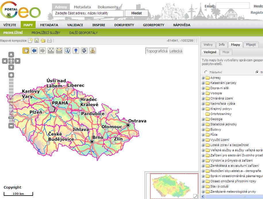 Dostupné zdroje geodat v ČR - nekomerční, státní správa, privátní sféra Geografická data nekomerční nebo volně dostupná komerční státní správa privátní sféra všeobecná specializovaná pokrývají celé