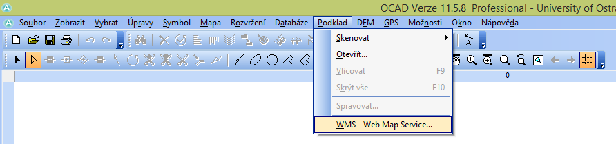 OCAD 11 OCAD 11 ve verzi Professional má WMS zabudováno