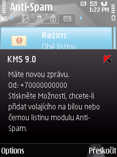 A P L I K A C E K A S P E R S K Y M O B I L E S E C U R I T Y 9.0 P R O O P E R A Č N Í S Y S T É M S Y M B I A N Přeskočit: nepřidá číslo volajícího ani do jednoho seznamu.