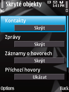 U Ž I V A T E L S K Á P Ř Í R U Č K A Příchozí SMS - nezobrazí doručení příchozích SMS zpráv (na obrazovce není ţádná zpráva o přijetí nové SMS zprávy od soukromého čísla).