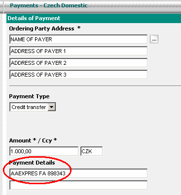 Procedure of express payment order initiation in the Payment System I.