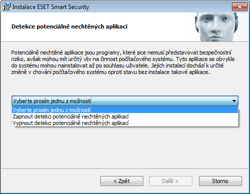2.2.1 Typická instalace Typická instalace je doporučena pro uživatele, kteří chtějí ESET Smart Security nainstalovat s typickým nastavením.